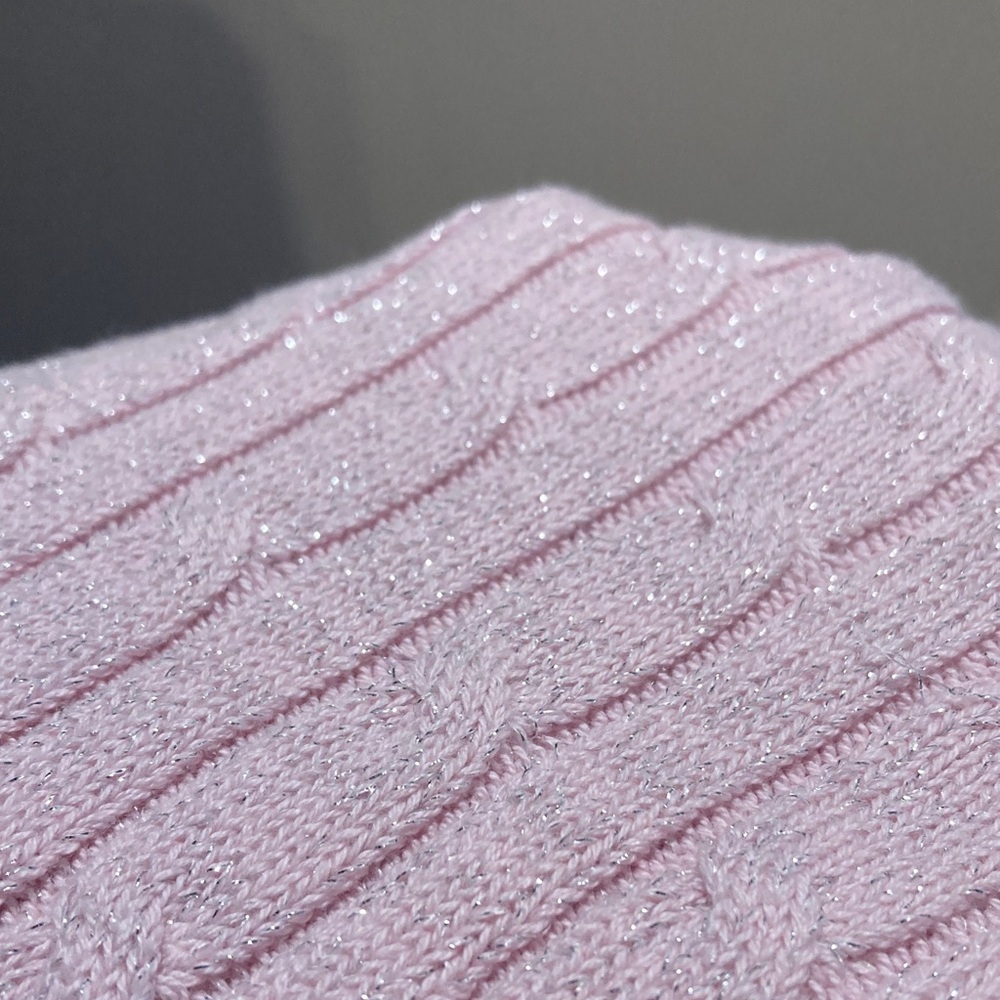 St. John's Bay Pink Cable Knit Sweater - Picture 5 of 7